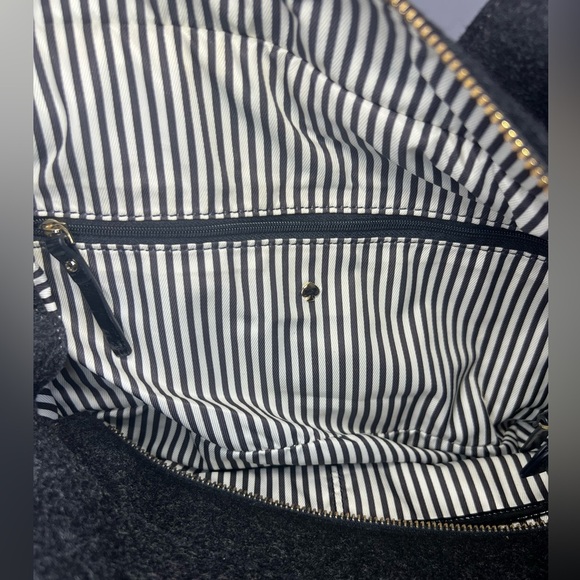 KATE SPADE Tate Handbag in Walker Charcoal Wool - Rare - EUC - Picture 8 of 11